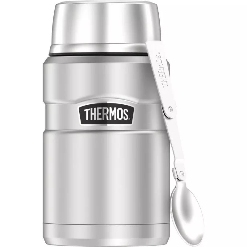 THERMOS STAINLESS KING Vakuum-Isolierbehälter für Lebensmittel, 0,71 L, Mattschwarz 4001.233.071
