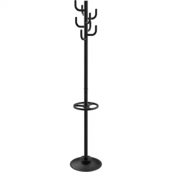 MAULpolaris Kleiderständer mit 8 Haken, Schwarz (RAL 9004 Matt) 9402090