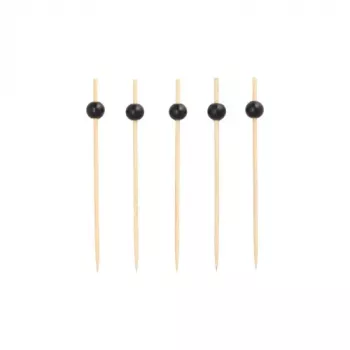 PAPSTAR Fingerfood-Spieße Black Pearl, 125 mm, Bambus, 200 Stück 11300