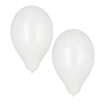 PAPSTAR Weiße Latexballons, 250 mm Durchmesser, 100er-Pack, Heliumgeeignet 18956