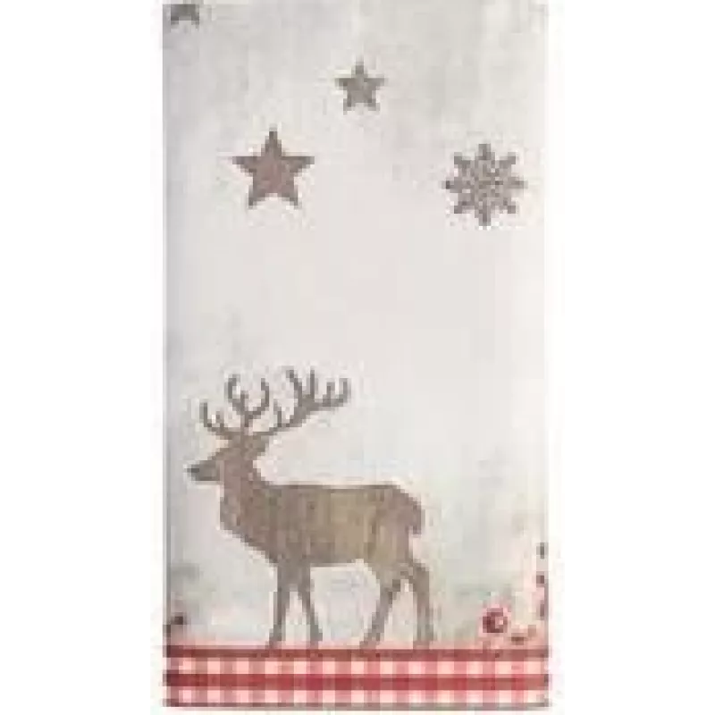 PAPSTAR Weihnachts-Tischdecke X-Mas Deer, stoffähnlich, Airlaid, 120 x 180 cm, 1 Stück (37225)