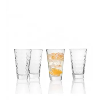 Esmeyer Leonardo OPTIC Trinkgläser-Set, 300 ml, Innenrelief-Dekor, konisch, 130 mm Höhe, 6 Stück 410-749