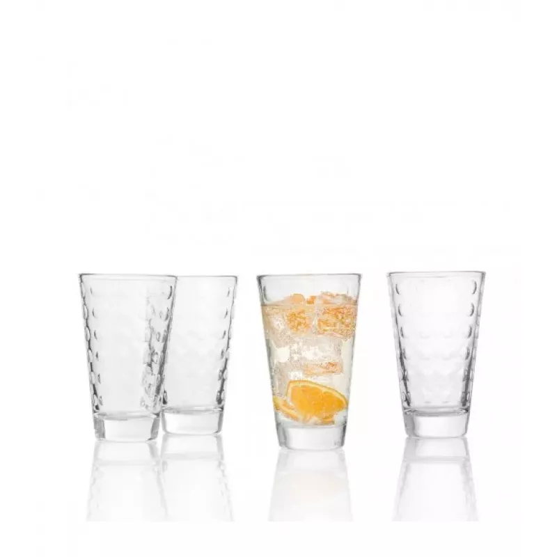 Esmeyer Leonardo OPTIC Trinkgläser-Set, 300 ml, Innenrelief-Dekor, konisch, 130 mm Höhe, 6 Stück 410-749