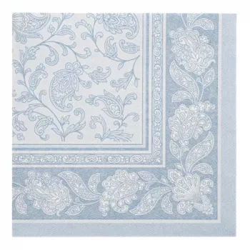 PAPSTAR ROYAL Collection Ornaments Serviette, Arktisblau, 400 x 400 mm, 4-lagig, 1/4 Falz, 1 Stk. 37023