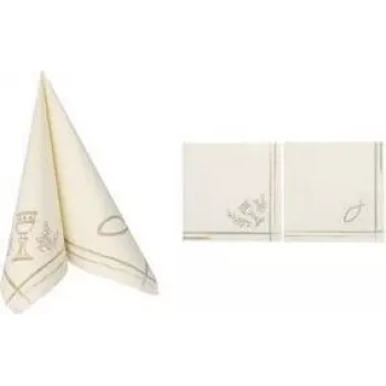 PAPSTAR Servietten ROYAL Collection Communion / Confirmation, 40 x 40 cm, 1/4-Falz, 3-lagig, Premium-Tissue, weiß, 50 Stück (37042)