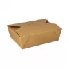 Papstar 87611 Einweg-Lebensmittelbehälter aus Pappe mit PLA-Beschichtung, braun, 1000 ml (100 Stück)