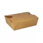 Papstar 87611 Einweg-Lebensmittelbehälter aus Pappe mit PLA-Beschichtung, braun, 1000 ml (100 Stück)