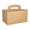 PAPSTAR pure Lunchbox mit Tragegriff, brauner Karton, 424 g/m², faltbar, 1 Stück 88980