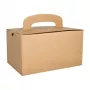 PAPSTAR pure Lunchbox mit Tragegriff, brauner Karton, 424 g/m², faltbar, 1 Stück 88980