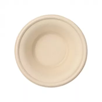 PAPSTAR Pure Zuckerrohrschale, rund, 380 ml, naturbelassen ungebleicht, kompostierbar (1 Stück) 89872