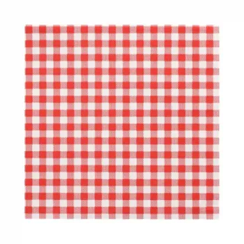 PAPSTAR Vichy-Karo-Rot-Papiertaschentücher, 330 x 330 mm, 3-lagig, 1/4-Falz, 20 Stück 82763
