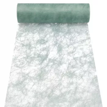 PAPSTAR Sizoflor Tischläufer/Dekorationsband, Jadegrün, wasserbeständig, 75% Polyester 25% Polyamid 37061