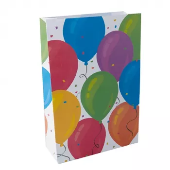 PAPSTAR Party-Papiertüten Ballon, 190 x 280 x 70 mm, Blockboden, Seitenfalte 70 mm, 1 Stück (88377)