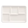 PAPSTAR Zuckerrohr Menüschale pure, 5 Fächer, Weiß, kompostierbar, 1 Stück (89881)