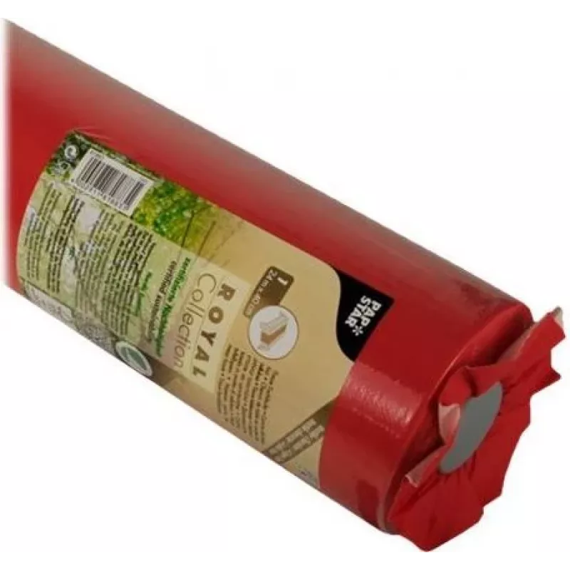 PAPSTAR ROYAL Collection roter Tischläufer aus Tissue, 400 mm x 24 m, Rolle 84312