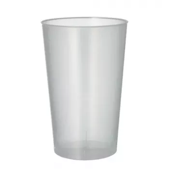 PAPSTAR Mehrwegbecher PP, 0,5 L, Transparent, 30er-Pack, 91 mm Durchmesser, 140 mm Höhe 89824