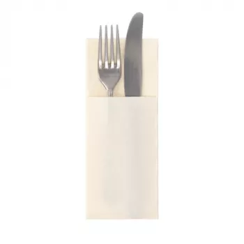 PAPSTAR Royal Collection Serviettentasche, Champagner, stoffähnliches Premium-Tissue, 3-lagig, 40 x 40 cm entfaltet, 50 Stück 37328