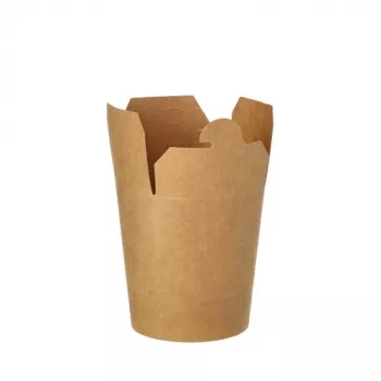PAPSTAR pure quadratische Snackbox 230 ml, braun, FSC-zertifizierter Frischfaser-Karton, biobeschichtet, 1 Stück 87268