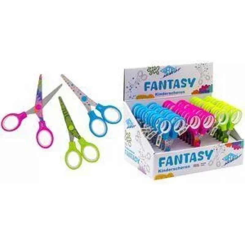 WEDO FANTASY Bastelschere, verschiedene Designs, für Rechtshänder, Edelstahl, 30er-Display 73599