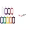 WEDO Schlüsselanhänger mit Ring, Durchmesser 18 mm, violettes Kunststoffgehäuse, weißes beschreibbares austauschbares Etikett 262 801808