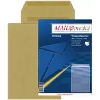 MAILMEDIA Elepa C4 Versandtaschen, Selbstklebend, 90 g/m², Braun, 50 Stück 30002518