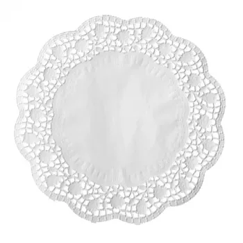 PAPSTAR Runde Tortenspitze, 320 mm, Weißes Geprägtes Spitzenpapier, 40 g/m², 1 Stück (12456)