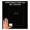 AVERY Universaletiketten 48,3 x 33,8 mm Weiß mit UltraGrip Technologie (Packung mit 480) 4789