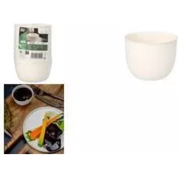 PAPSTAR Schalen aus Zuckerrohr pure Evidence, rund, 175 ml, Ø 7,2 cm, weiß, 10 Stück (89993)