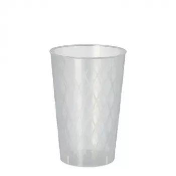 PAPSTAR Mehrwegbecher, 0,25 L, Transparent, 40er-Pack, Durchmesser 70 mm, Höhe 105 mm, Spülmaschinenfest (89820)