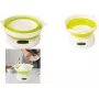 Little Balance LB 8064 Faltbare Küchenwaage mit Schüssel, Weiß/Hellgrün, 5 kg