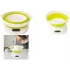 Little Balance LB 8064 Faltbare Küchenwaage mit Schüssel, Weiß/Hellgrün, 5 kg