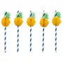 PAPSTAR Ananas Papier-Trinkhalme, 200 mm, Blau/Weiß, 250 Stück (87780)