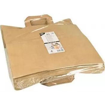 PAPSTAR Papiertragetasche, 320 x 170 x 270 mm, braunes Kraftpapier, 70 g/m², 5 kg Tragkraft, mit Griff - 1 Stück (86449)