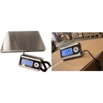 Little Balance LB 8371 Pro e-200 Digitale Paketwaage, 200 kg Kapazität, 50 g Ablesbarkeit, Edelstahlplattform, separates LCD-Display