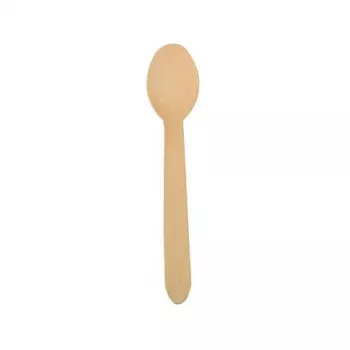 PAPSTAR pure Holzlöffel, 157 mm, Birkenholz, Naturhell, 500 Stück, Biologisch abbaubar 86941