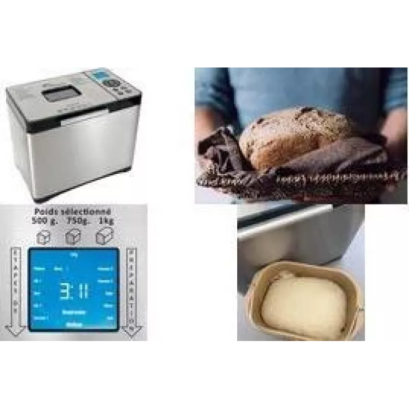 Little Balance Easy Bread 650 Automatischer Brotbackautomat, 1 kg Laib, 12 Programme, 650 W, Weiß LB 8398