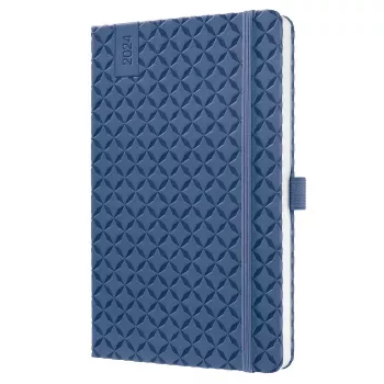 SIGEL Jolie 2024 Wochenbuchkalender A6, Kunstleder, Blau, 1 Woche auf 2 Seiten, 174 Seiten J4100