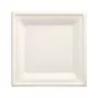 PAPSTAR Pure Zuckerrohr-Teller, quadratisch, 200 x 200 mm, 50 Stück, kompostierbar, mikrowellengeeignet 89744