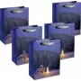 SIGEL GT115 Weihnachtskapelle Große Geschenktüten, 26 x 33 cm, 5er-Pack