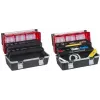 allit McPlus Alu C 22 Werkzeugkoffer, Polypropylen, Rot/Schwarz, 2 Cantilever-Schalen 457021