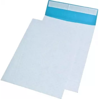 MAILmedia B4 fadengewebeverstärkter selbstklebender Versandumschlag, Weiß-Blau, 250 x 353 mm 391080