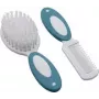 Olympia H+H Baby-Haarbürsten- und Kamm-Set BS 868, Naturborsten, extraweich, weiß, 98374