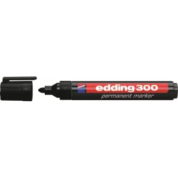 Edding 300-E4 Marker-Set, 4 Stk., Schwarz/Blau/Grün/Rot 4-300-4