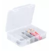 ALLIT EuroPlus Basic Sortimentsbox 18/7, transparentes Hochschlagfestes Polypropylen, 7 Fächer, Schwarz 457180