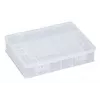 ALLIT EuroPlus Basic Sortimentsbox 18/7, transparentes Hochschlagfestes Polypropylen, 7 Fächer, Schwarz 457180