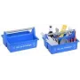 allit McPlus Carry Roi Werkzeugkoffer Blau mit Aluminiumgriff, 2 große Fächer 8500905016