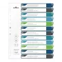 DURABLE 679627 A4+ Polypropylen Blanko Register, Mehrfarbig, Hochformat, 0,27 mm, 11-Loch Universal-Stanzung