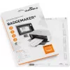 DURABLE BADGEMAKER Einlegeetiketten 30 x 65 mm, Weiß, 100 Einleger (20 Blätter mit je 5) 142302