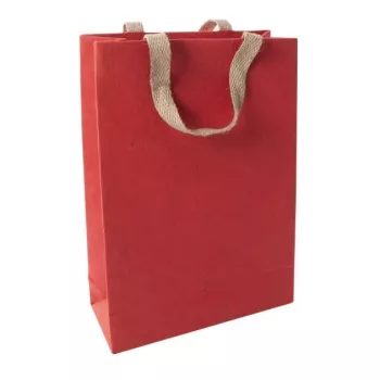 SIGEL Red Coco Große Geschenktasche, Jutefaserpapier, Rot, 1 Stück (ET010)