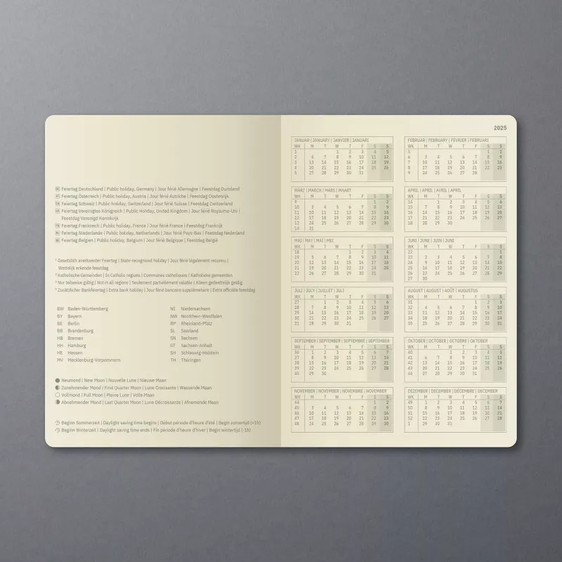 SIGEL Conceptum 2025 Taschenkalender A6 Schwarz (C2513)